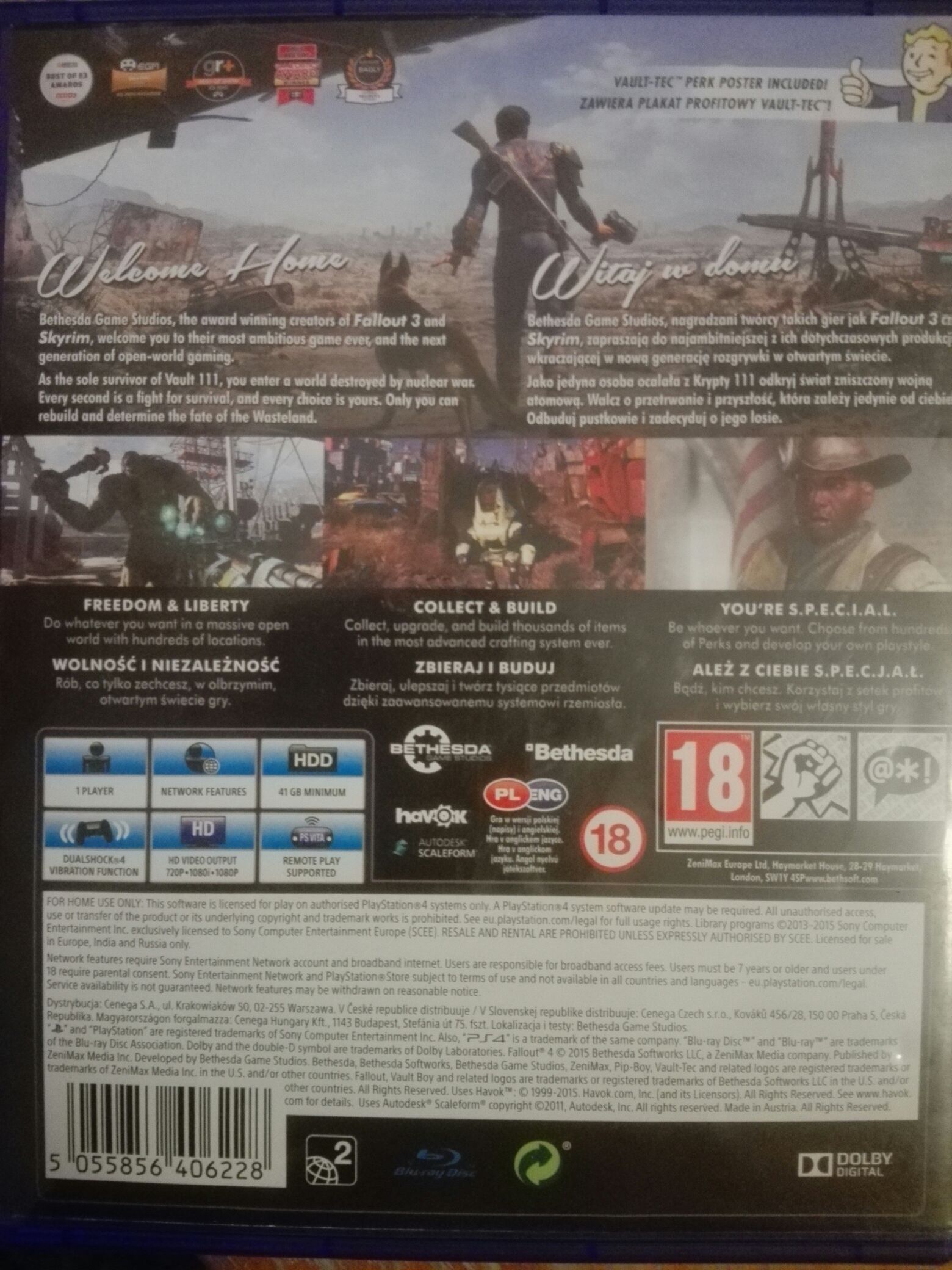 fallout 4 - Sony PlayStation 4 (PS4) (Bethesda Softworks - 1) video game collectible [Barcode 5055856406228] - Main Image 2