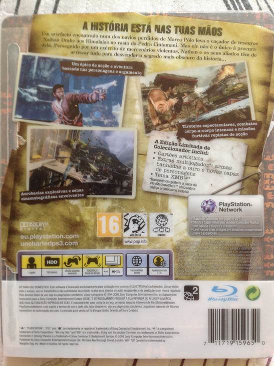 Uncharted 2: Among Thieves - Limited Collector’s Edition - Sony PlayStation 3 (PS3) video game collectible [Barcode 711719159650] - Main Image 2