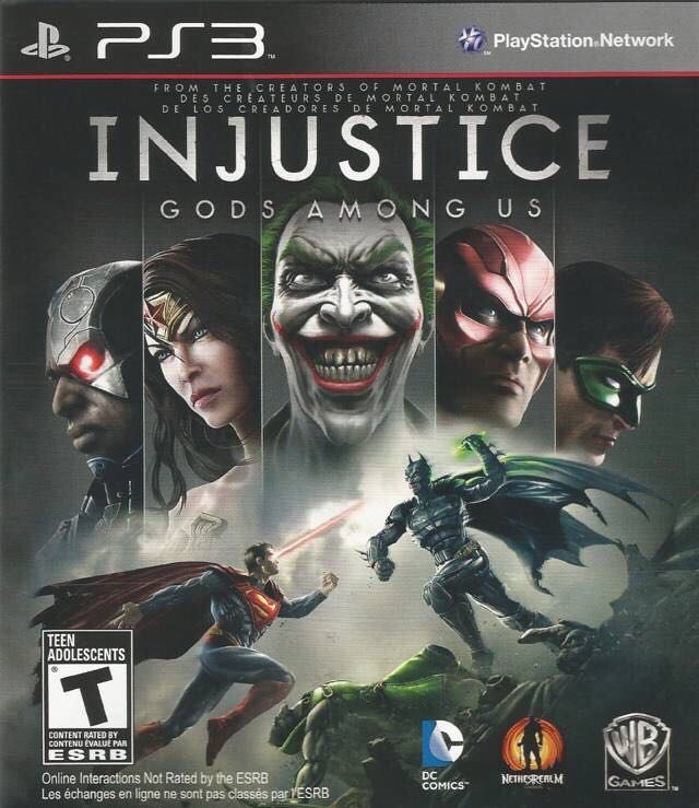 Injustice Gods Among Us - Sony PlayStation 3 (PS3) (1-2) video game collectible [Barcode 886162519761] - Main Image 1