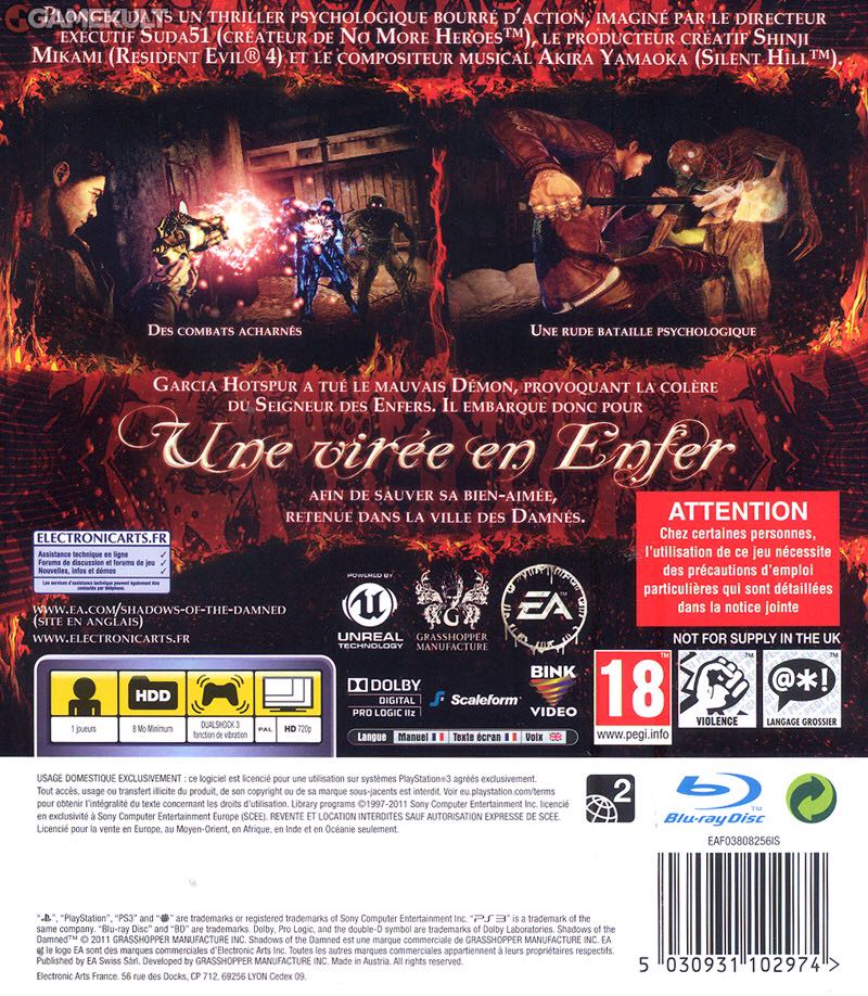 Shadow Of The Damned - Sony PlayStation 3 (PS3) ((EA) Electronic Arts) video game collectible - Main Image 2