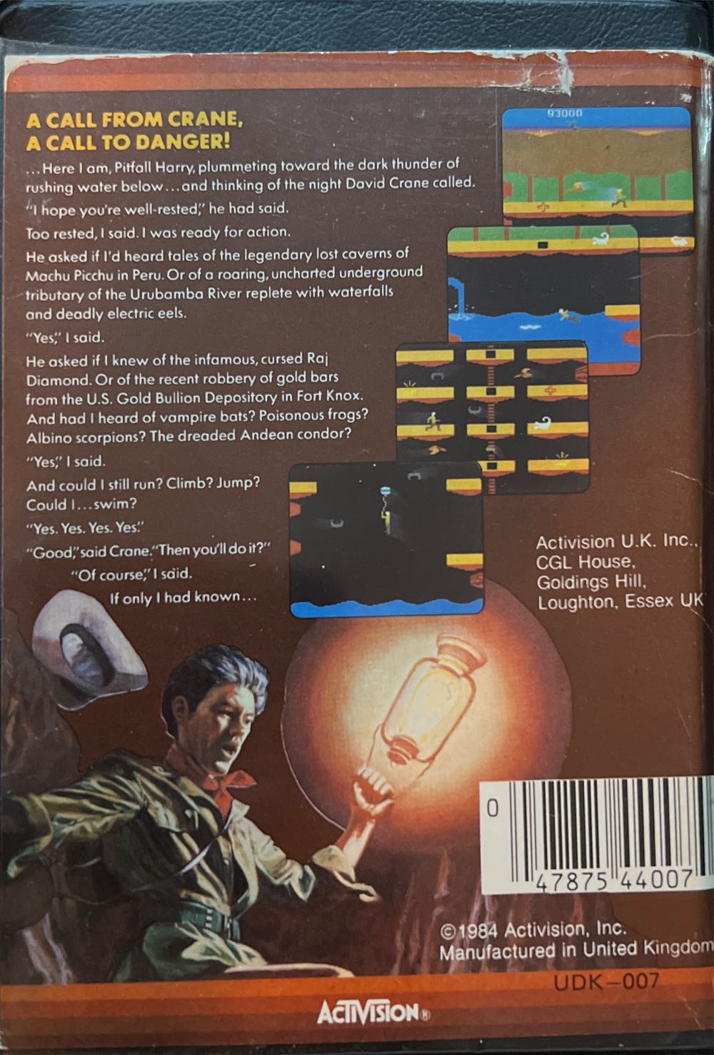 Pitfall 2 Lost Caverns - Commodore 64 video game collectible - Main Image 2