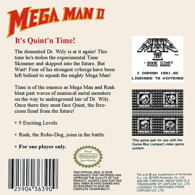 Megaman II - Nintendo Game Boy video game collectible - Main Image 2