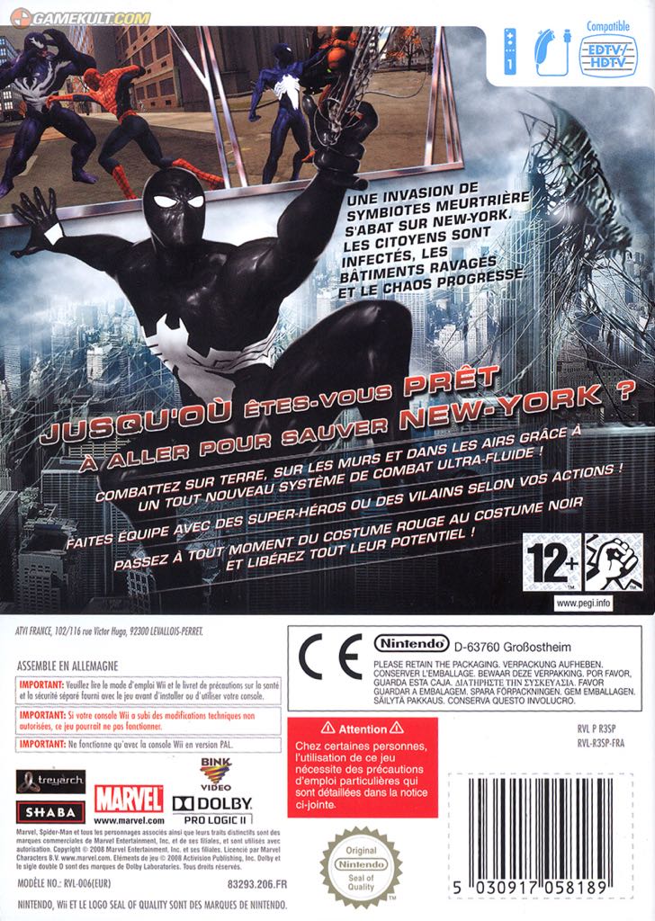 Spider-Man : Le Règne Des Ombres - Nintendo Wii (Activision - 1) video game collectible - Main Image 2