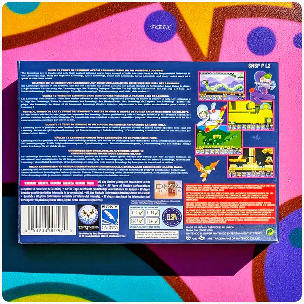 Lemmings 2 - Nintendo Super Nintendo Entertainment System (SNES) video game collectible - Main Image 4