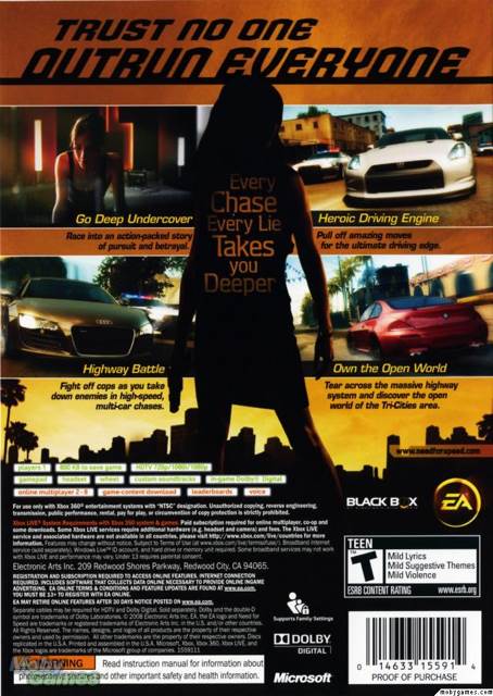 Need For Speed Undervover - Microsoft Xbox 360 video game collectible - Main Image 2