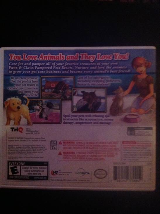 Pampered Pets Resort 3D - Nintendo 3DS (THQ) video game collectible - Main Image 2