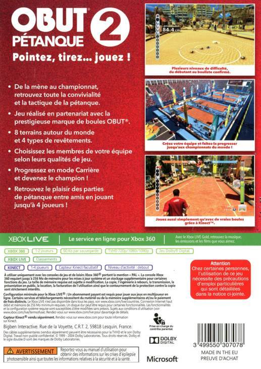 Obut Petanque 2 - Microsoft Xbox 360 video game collectible - Main Image 2
