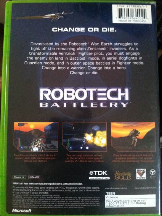 Robotech: Battlecry - Microsoft Xbox (TDK - 2) video game collectible [Barcode 739069640024] - Main Image 2