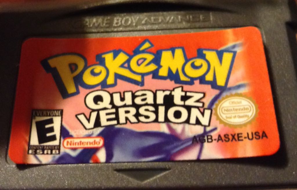 Pokemon Quartz - Nintendo Game Boy Advance (GBA) video game collectible - Main Image 1