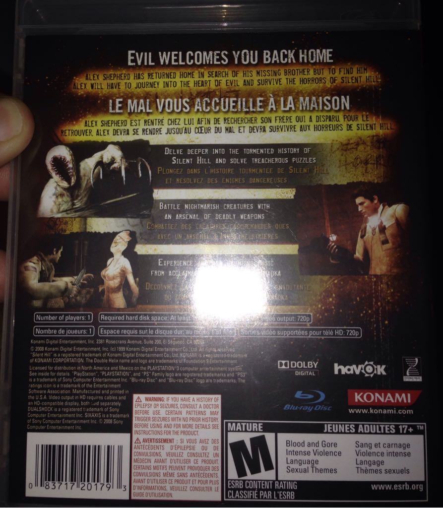 Silent Hill: Homecoming - Sony PlayStation 3 (PS3) (Konami - 1) video game collectible [Barcode 4012927051108] - Main Image 2