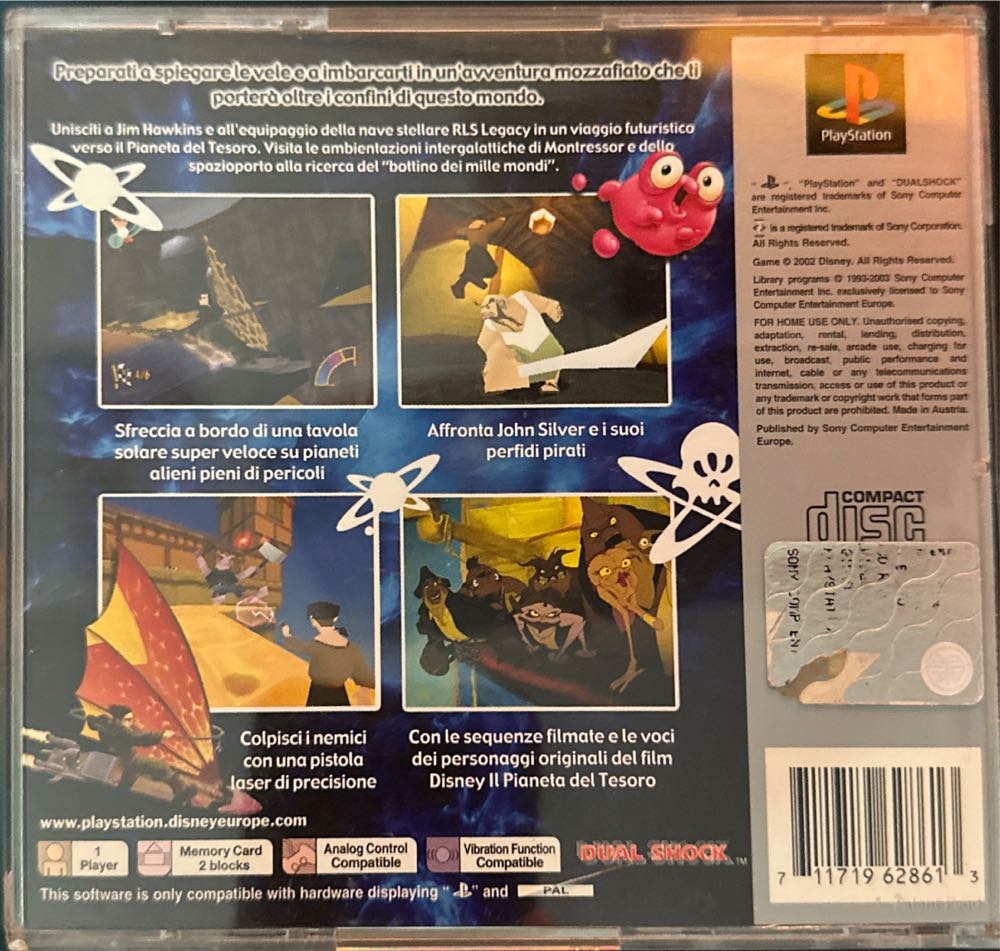 Disney Il Pianeta Del Tesoro Platinum - Sony PlayStation (1) video game collectible [Barcode 711719628613] - Main Image 2