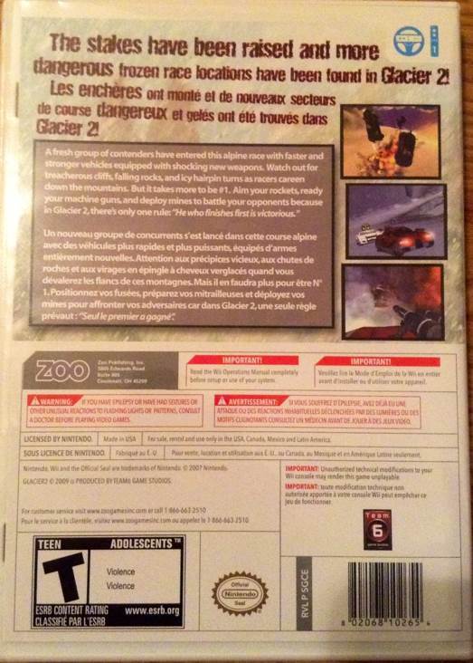 Glacier2 - Nintendo Wii (Zoo) video game collectible - Main Image 2