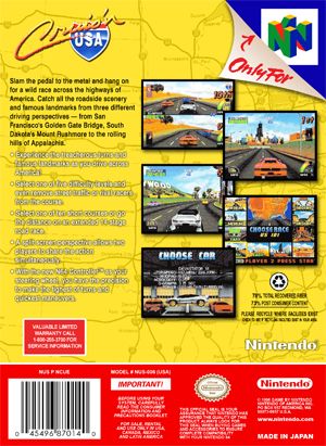Crusin’ USA - Nintendo 64 (N64) video game collectible - Main Image 2