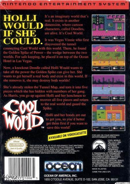 Cool World ($15-$18) - Nintendo Entertainment System (NES) (Ocean) video game collectible - Main Image 2