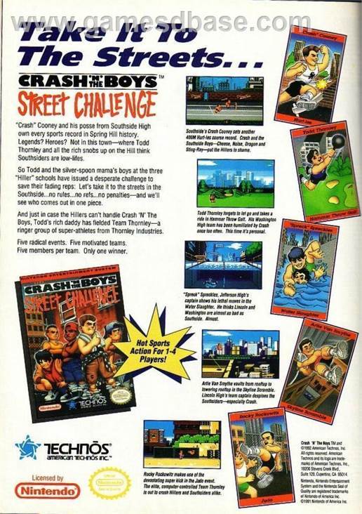 Crash N’ The Boys ($14-$16) - Nintendo Entertainment System (NES) video game collectible - Main Image 2