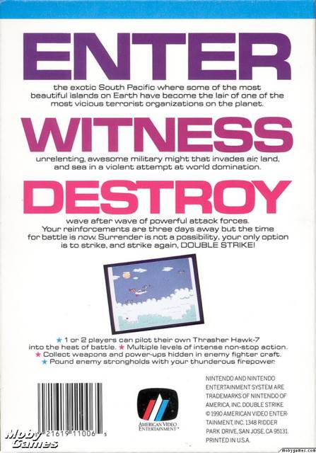 Double Strike ($10-$12) - Nintendo Entertainment System (NES) (American Video) video game collectible - Main Image 2