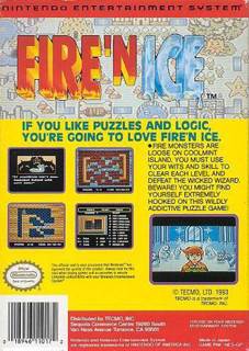 Fire ’N Ice ($70-$90) - Nintendo Entertainment System (NES) (Tecmo) video game collectible - Main Image 2