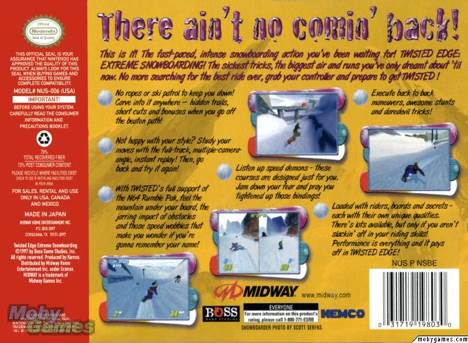 Twisted Edge Extreme Snowboarding - Nintendo 64 (N64) video game collectible - Main Image 2