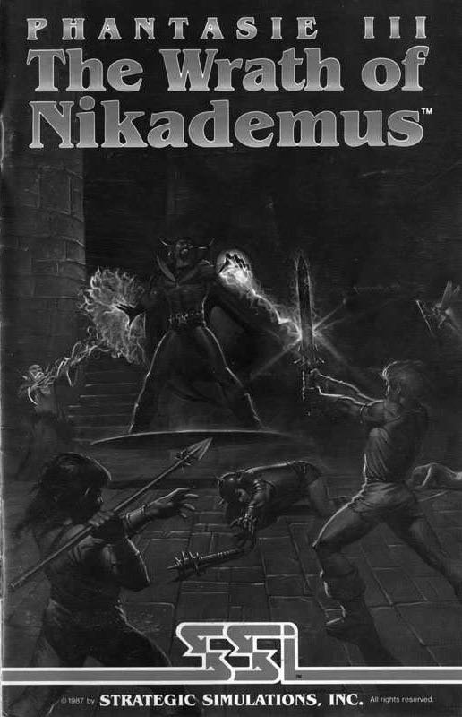 Phantasie III: The Wrath Of Nikademus - Commodore 64 (Strategic Simulations Inc.) video game collectible - Main Image 2