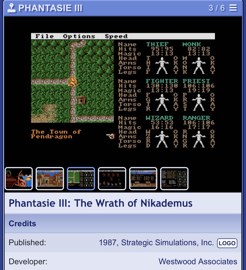 Phantasie III: The Wrath Of Nikademus - Commodore 64 (Strategic Simulations Inc.) video game collectible - Main Image 4