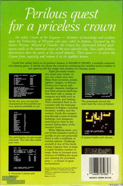 Wizard’s Crown - Atari XE (Strategic Simulations Inc.) video game collectible - Main Image 2