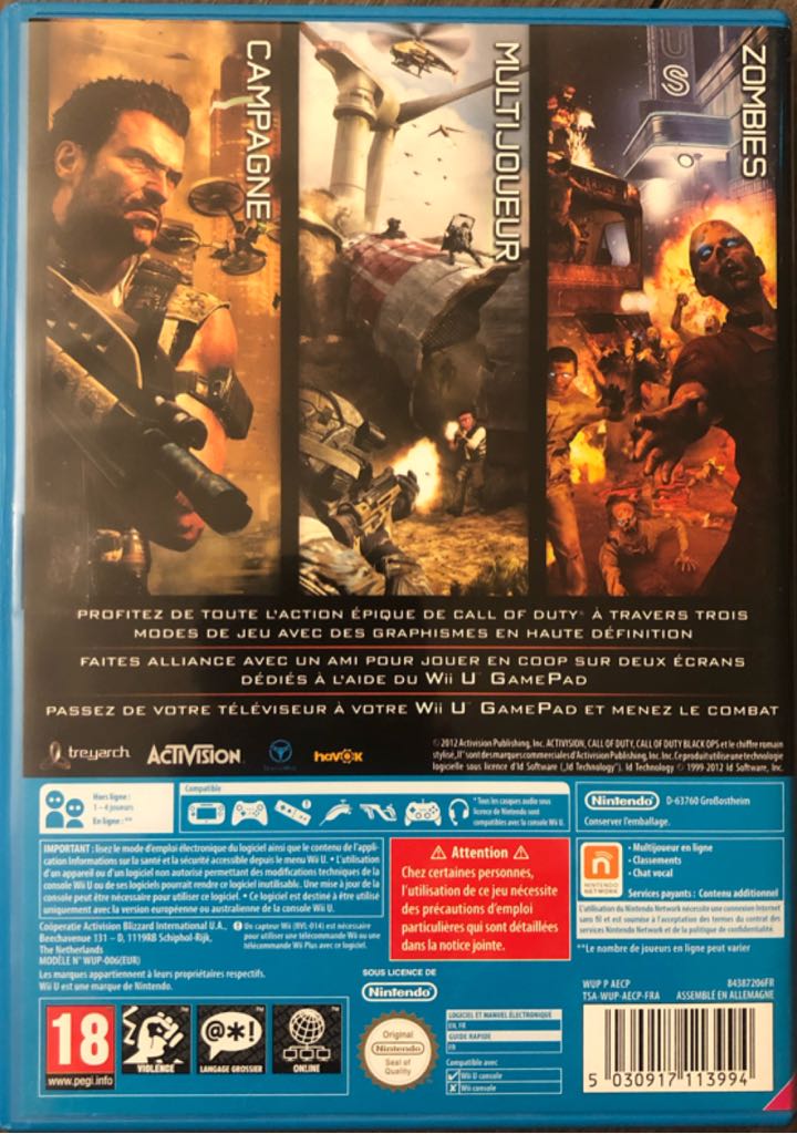Call Of Duty Black Ops II - Nintendo Wii U (Activision - 1-12) video game collectible [Barcode 5030917113994] - Main Image 2