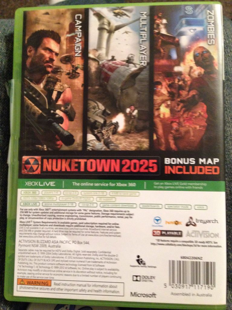 Call Of Duty: Black Ops II - Microsoft Xbox 360 (Activision - 4) video game collectible [Barcode 5030917117190] - Main Image 2