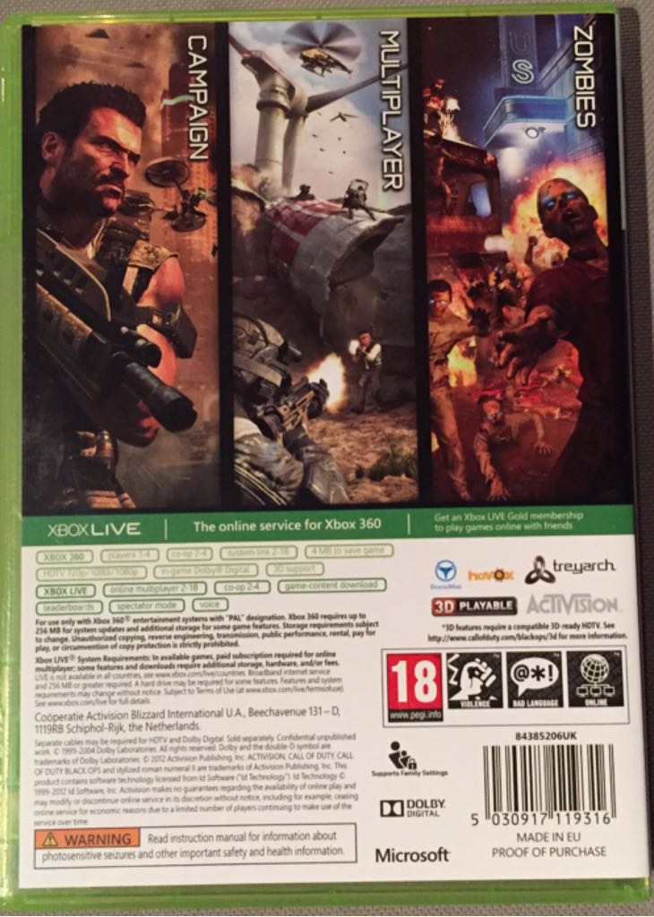Call Of Duty Black Ops II - Microsoft Xbox 360 video game collectible - Main Image 2