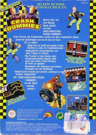 Incredible Crash Dummies ($8-$12) - Nintendo Entertainment System (NES) (LNJ) video game collectible - Main Image 2