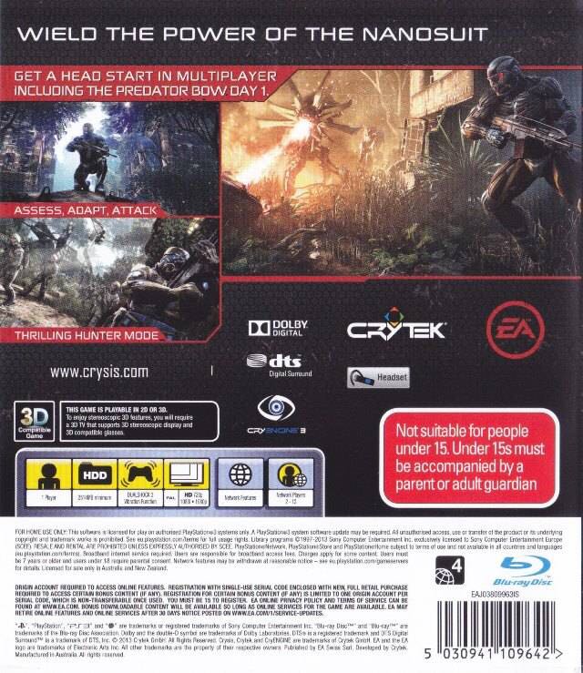 Crysis 3 Hunter Edition - Sony PlayStation 3 (PS3) (Electronic Arts - 1) video game collectible [Barcode 5030947109646] - Main Image 2