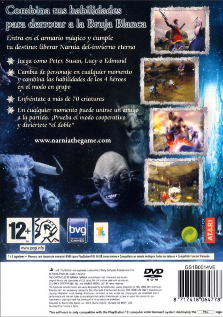Las Crónicas De Narnia: El León, La Bruja Y El Armario - Sony PlayStation 2 (PS2) (Buena Vista Games - 2) video game collectible [Barcode 8717418064778] - Main Image 2
