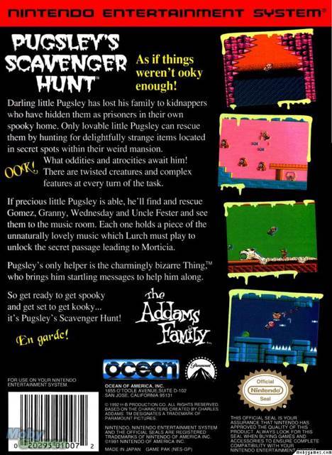 The Addams Family - Pugsley’s Scavenger Hunt - Nintendo Game Boy video game collectible - Main Image 2