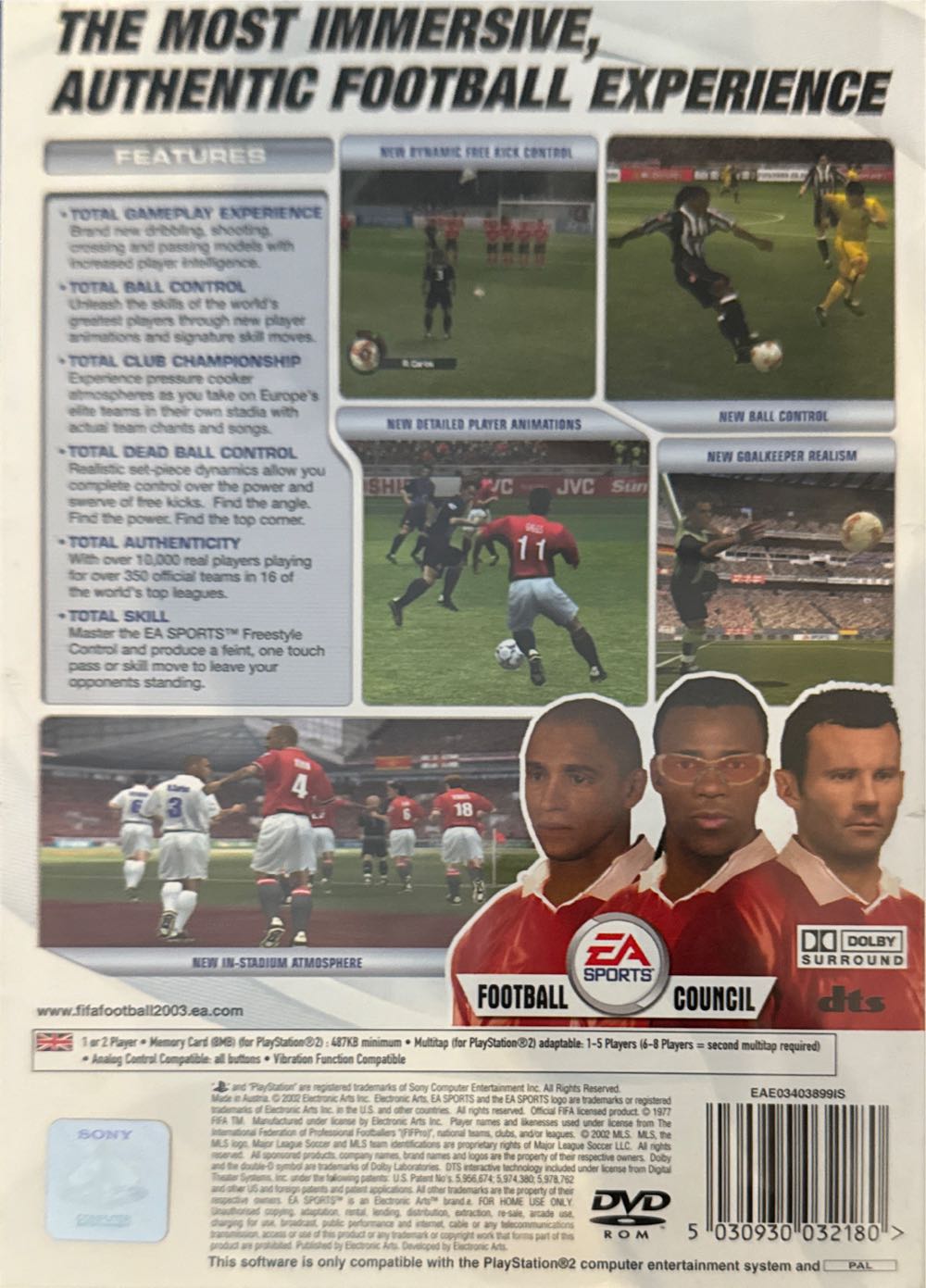 FIFA 2003 - Sony PlayStation 2 (PS2) (Electronic Arts - 2) video game collectible [Barcode 5030930032180] - Main Image 2