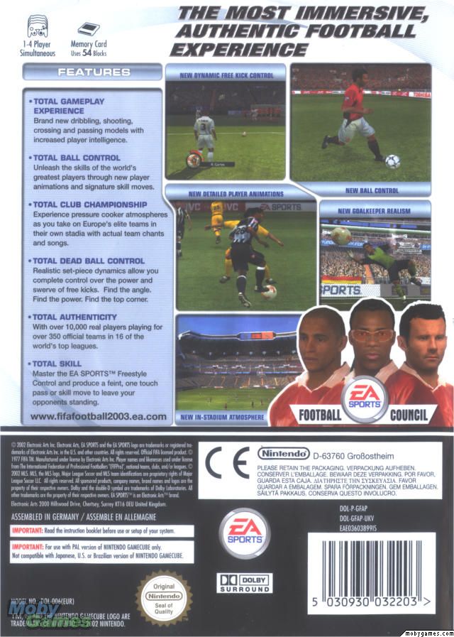 FIFA Football 2003 - Nintendo GameCube (Electronic Arts/EA Games - 1) video game collectible [Barcode 5030930032203] - Main Image 2