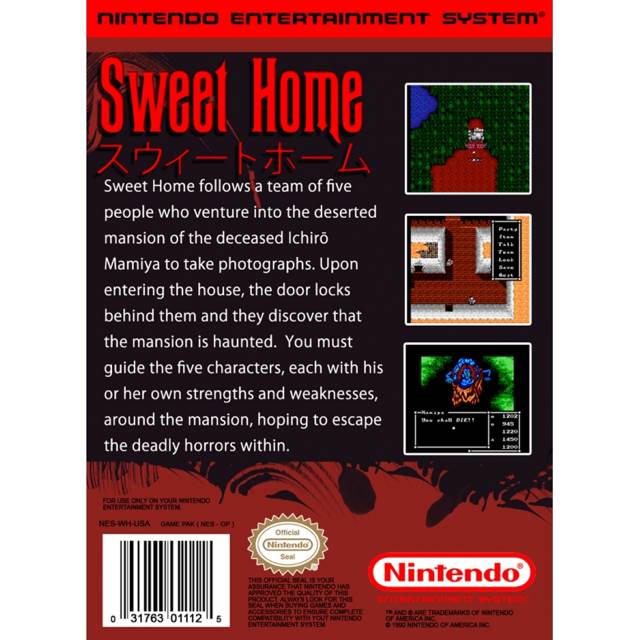 Sweet Home Reproduction Cart - Nintendo Entertainment System (NES) (Capcom - 1) video game collectible - Main Image 2