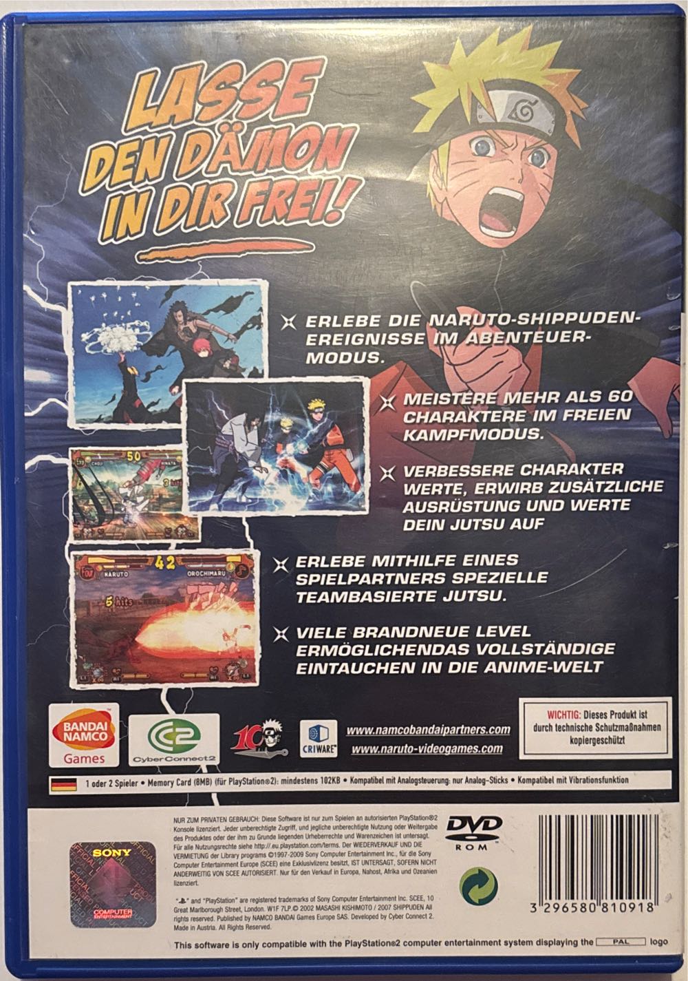 Naruto Shippuden Ultimate Ninja 5 - Sony PlayStation 2 (PS2) video game collectible [Barcode 3296580810918] - Main Image 2