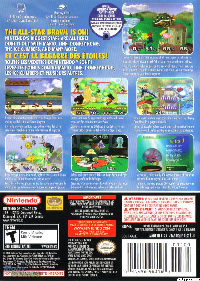 Super Smash Bros Melee - PC (HAL Laboratory - 4) video game collectible - Main Image 2