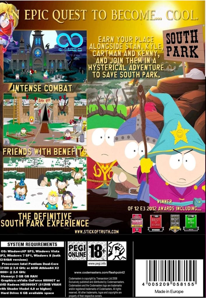 South Park The Stick Of Truth - PC video game collectible [Barcode 3307215716236] - Main Image 2