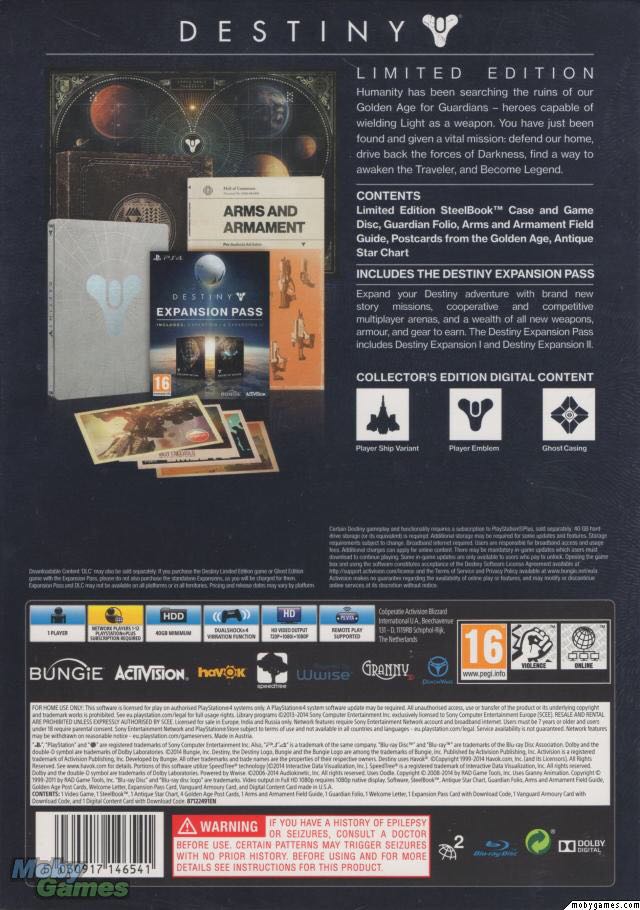 Destiny - Sony PlayStation 4 (PS4) (Activision - 1) video game collectible [Barcode 4034987724495] - Main Image 2