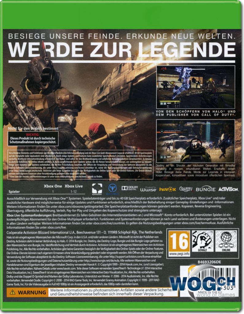 Destiny - Microsoft Xbox One (1) video game collectible [Barcode 5030917124297] - Main Image 2