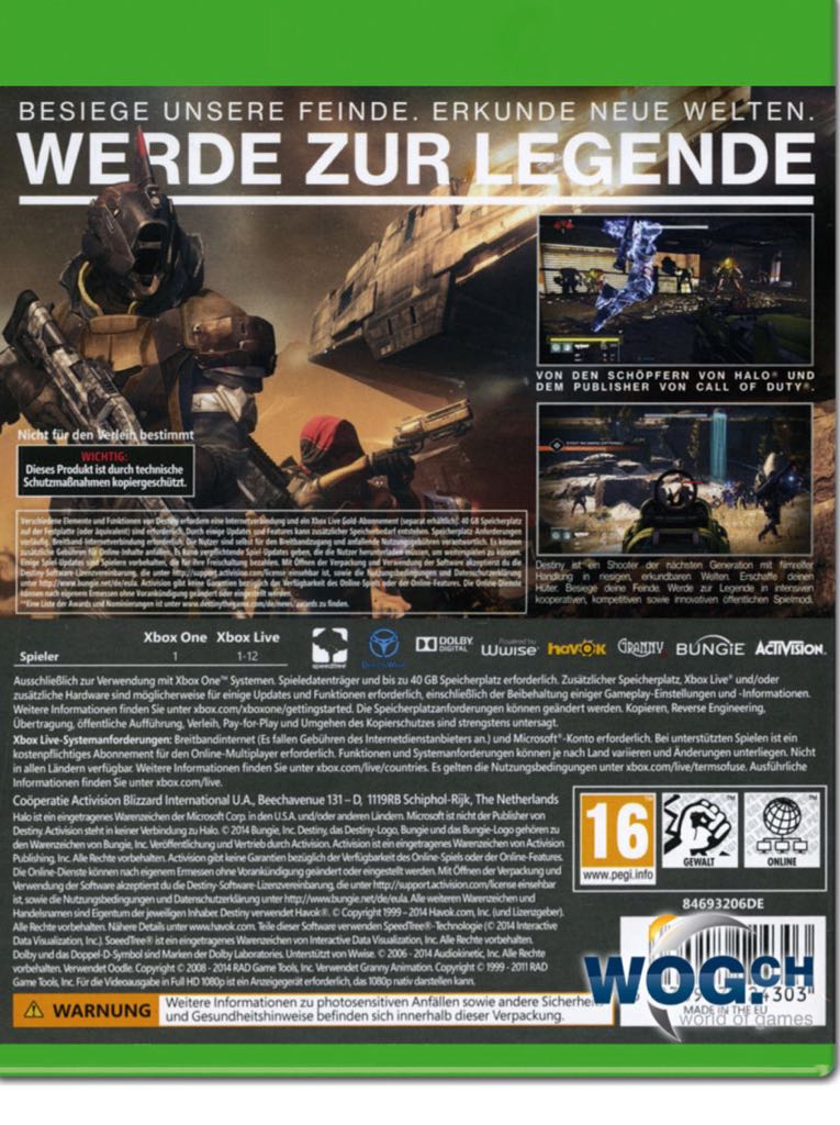 Destiny - Microsoft Xbox One video game collectible [Barcode 5030917124303] - Main Image 2