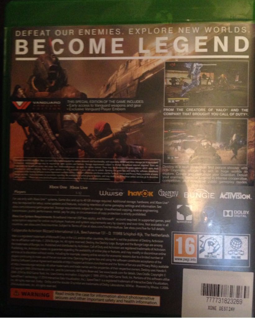 Destiny - Microsoft Xbox One video game collectible [Barcode 777731823269] - Main Image 2