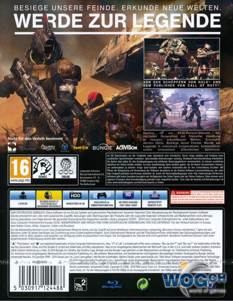 Destiny - Sony PlayStation 3 (PS3) video game collectible - Main Image 2