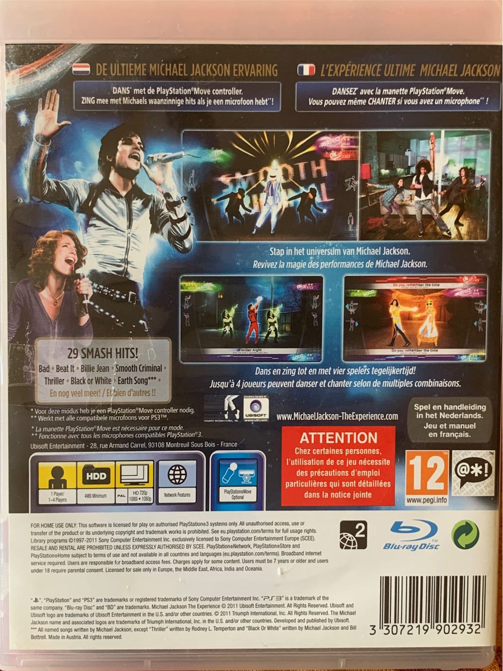 Michael Jackson : The Experience - Sony PlayStation 3 (PS3) video game collectible [Barcode 3307219902932] - Main Image 2