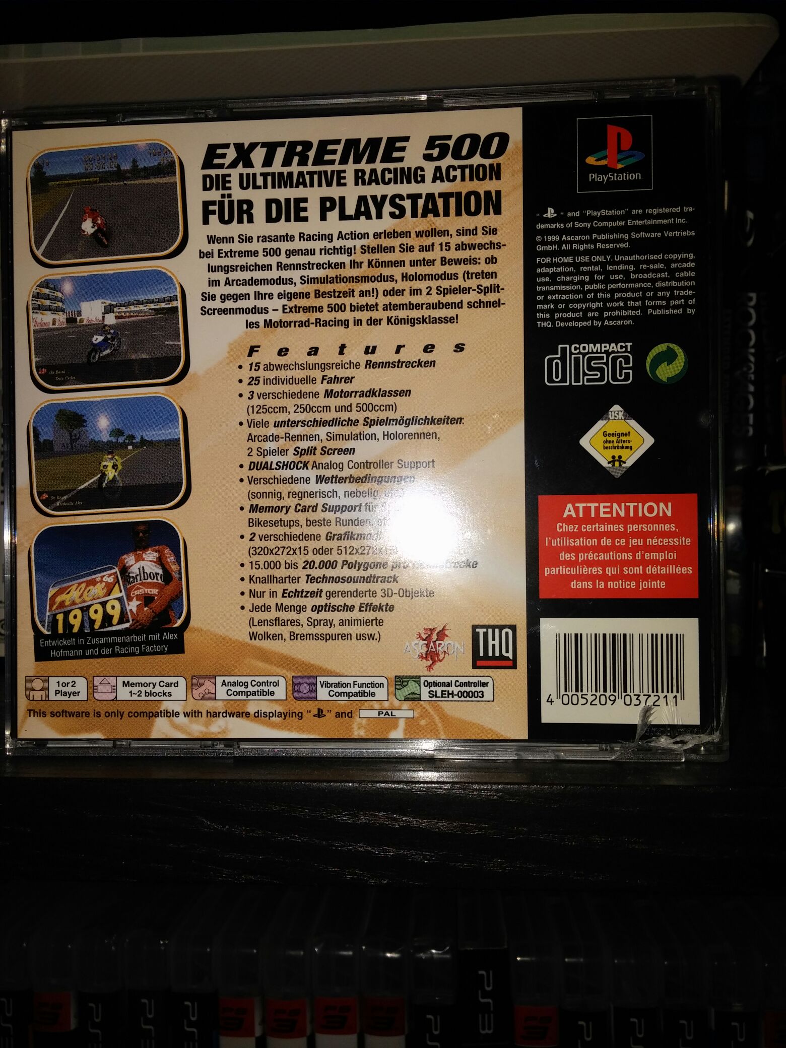 Extreme 500 - Sony PlayStation (Ascaron Entertainment - 2) video game collectible [Barcode 4005209037211] - Main Image 2