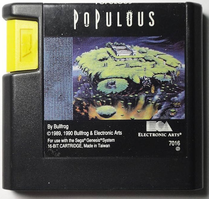 Populous - Sega Genesis (Mega Drive) (Electronic Arts/EA Games - 1) video game collectible [Barcode 014633070163] - Main Image 3