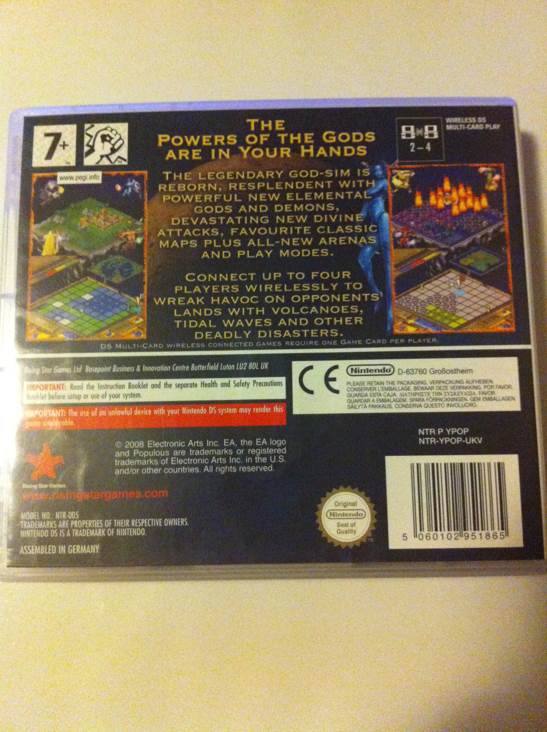 Populous - Nintendo DS (Electronic Arts - 1) video game collectible [Barcode 5060102951872] - Main Image 2