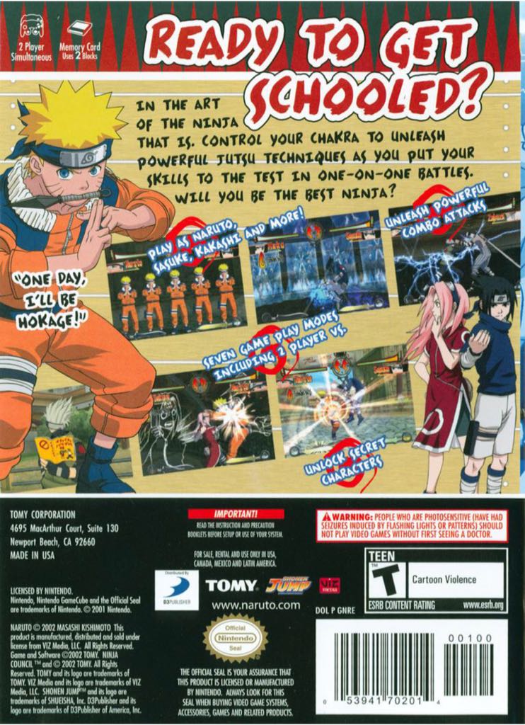 Naruto: Clash Of Ninja - Nintendo GameCube (TOMY) video game collectible - Main Image 2