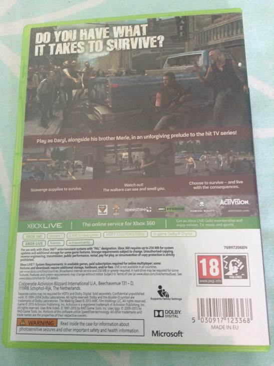 The Walking Dead - Survival Instinct - Microsoft Xbox 360 (Activision - 1) video game collectible [Barcode 5030917123368] - Main Image 2