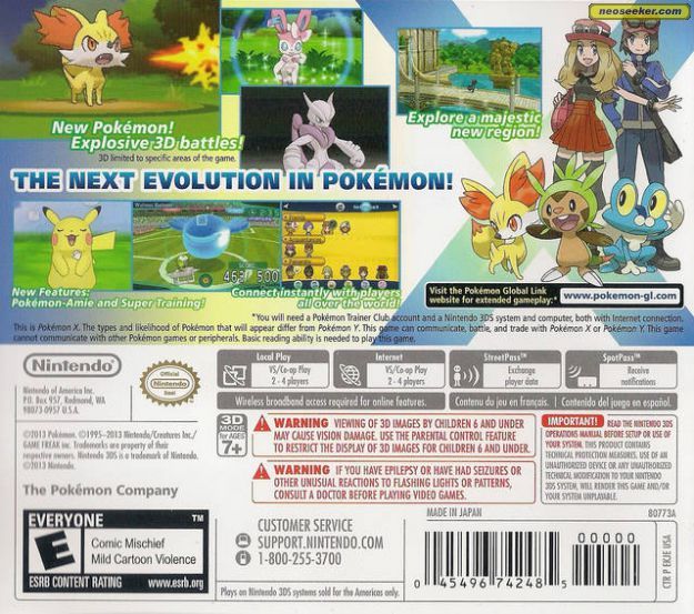 Pokémon X - Nintendo 3DS (Nintendo/The Pokémon Company) video game collectible - Main Image 2